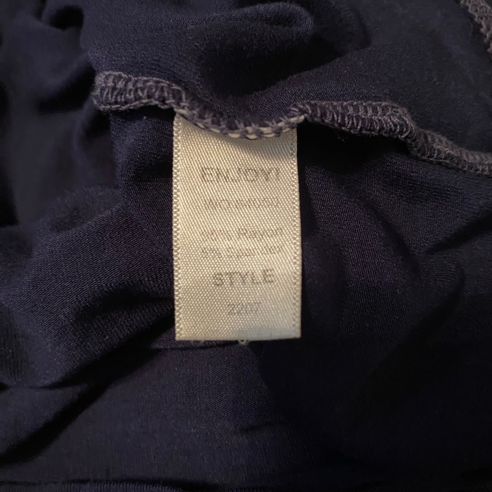 🎀 Navy cold shoulder tunic OS Michael Stars - Picture 4 of 5